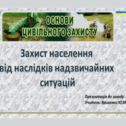Захист населення від наслідків надзвичайних ситуацій. Презентація